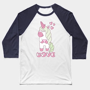 Love Unicorn Baseball T-Shirt